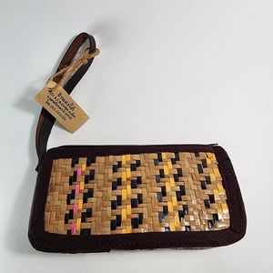 Handmade straw clutch from Thailand